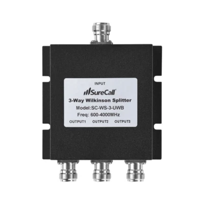SureCall C-Band 3-Way Splitter with N-Female Connectors 600-4000 MHz - Image 1 of 2