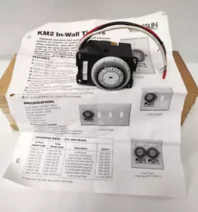GRASSLIN (PRE-INTERMATIC) KM2STU-1G Interruttore a Parete Timer, Bianco, 120V AC Senza Coperchio - Foto 1 di 7