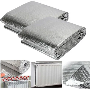 2 x Bubble Radiator Insulation Foil Roll Heat Reflective Energy Saver 5m x 60cm - Picture 1 of 7