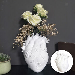 Anatomisches Herz Vase Harz Blumentopf Desktop Ornament Hause Regal Decor -