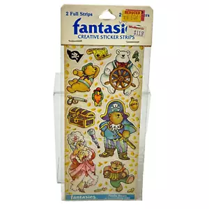 Illuminations Fantasies Piraten Bären Vintage Aufkleber 2 Blatt 80er Jahre - Bild 1 von 6