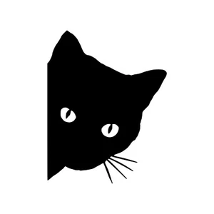 Cat Peeking Vinyl | Feline Pet Kitten Playful | Die Cut Sticker for Window Wall - Picture 1 of 5