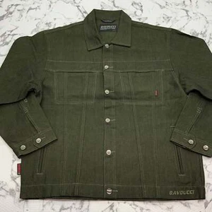 Men's Davoucci Green Casual Denim Jacket NWT - Picture 1 of 5