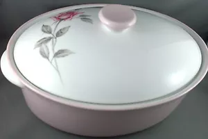 Vintage NORITAKE Japan 1950 ROSES Lrg PORCELAIN Tureen Casserole Dish Canister - Picture 1 of 12