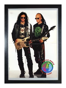 Póster Steve Vai & Devin Townsend Guitar World 11x17" enmarcado original - Imagen 1 de 14