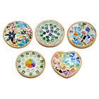 NEW DIY Glass Mosaic Tiles For Crafts,Mixed Color Mosaic Kits With Wooden