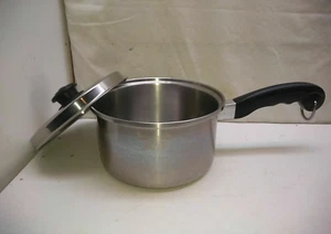 Saladmaster 3 Qt cacerola de acero inoxidable sin agua tapa para freír - Imagen 1 de 8