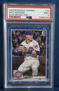 2020 Bowman Chrome Nico Hoerner RC Blue Refractor 49/150 Mint PSA 9 #74862764 - Picture 1 of 2