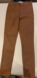 Denim Co Womens Skinny Faux Leather Jeans 10 Brown - Picture 1 of 5