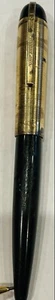 Eversharp Skyline Black 14K Nib Lever Fountain Pen Vintage Gold Striped Cap - Picture 1 of 10