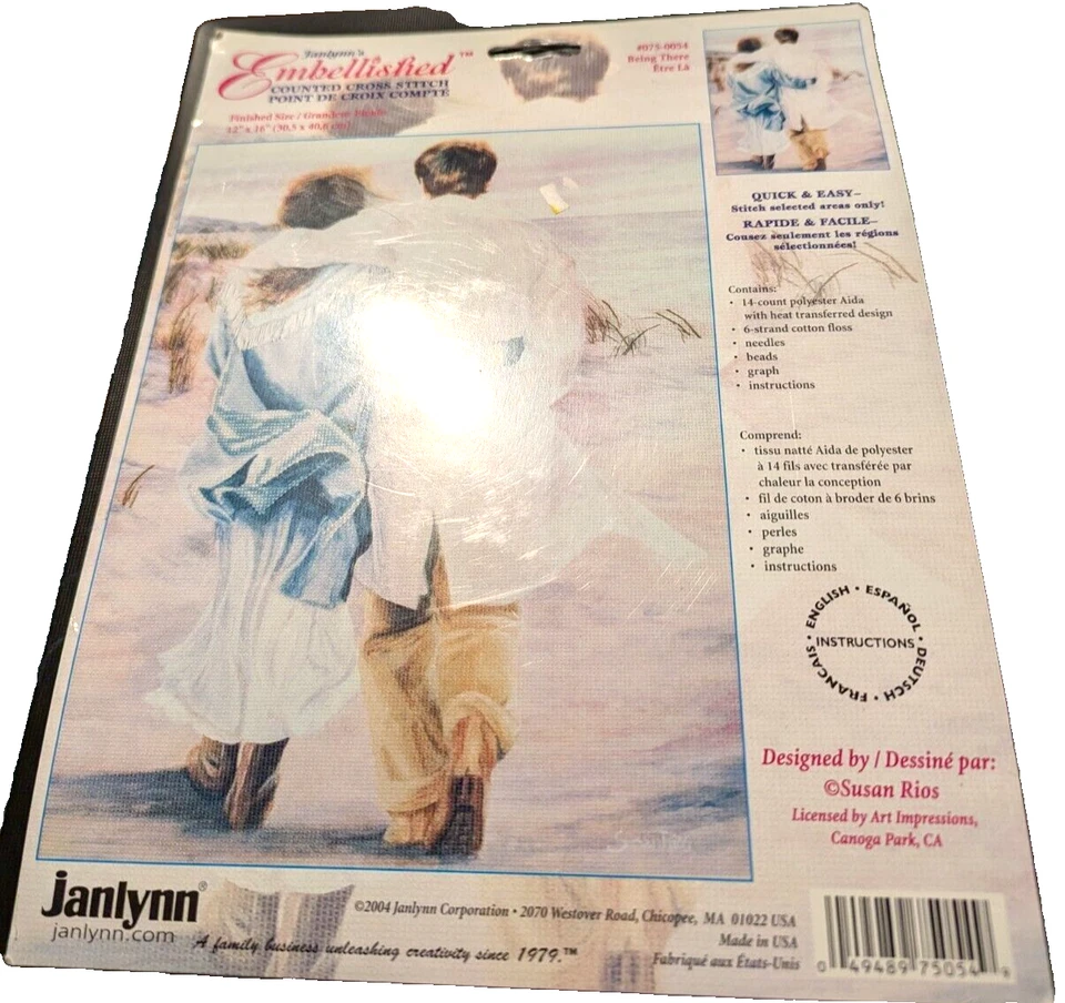 Janlynn Being There Embellished Counted Cross Stitch Kit 075-0054 Love Couple NW