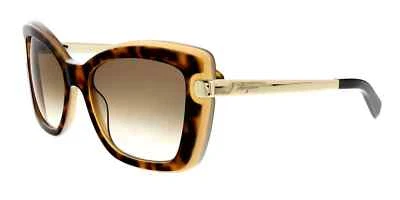 NEW Salvatore Ferragamo SF814S Havana & Amber Sunglasses with Brown Lenses - Image 1 of 3