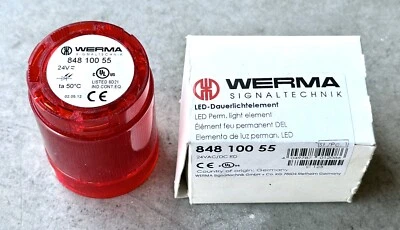 New WERMA 848 100 55 Red LED Stack Light With Box Original Packaging - Image 1 of 2