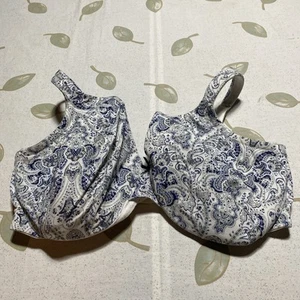 Cacique Bra 42F Lightly Lined Full Coverage Blue Floral Underwire. S - Picture 1 of 11