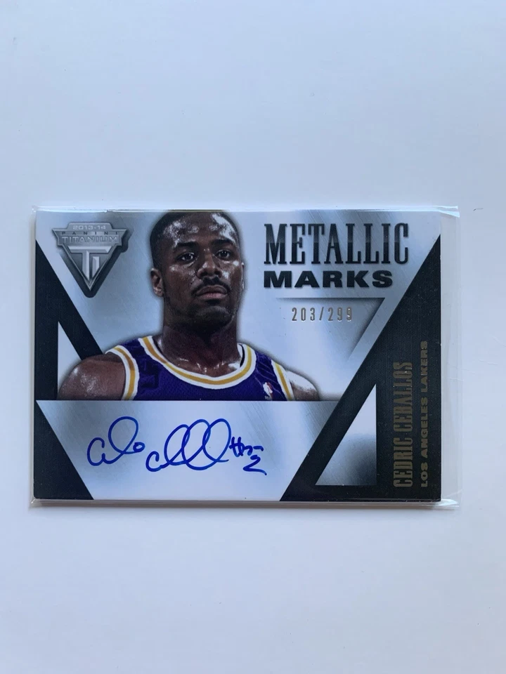 2013-14 Panini Titanium Metallic Marks Auto /299 Cedric Ceballos #23 Auto - Image 1 of 2