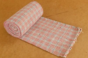Vintage Textile Homespun Fabric Antique Cotton Weave Tissue about 1950s - Picture 1 of 7