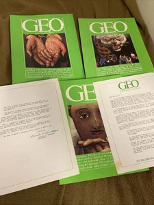 Geo Magazine Vol 1 Charter Issue With Signed Letter From Publisher 3 Book Lot - Picture 1 of 13