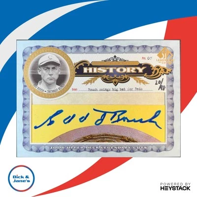 2006 SP Legendary Cuts Edd Roush A Place in History 20/98 Auto Cincinnati Reds - Image 1 of 4