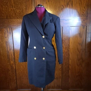 VTG Harve Benard Dress Jacket Black Size 8? Classic Button Detail Reto Goth - Picture 1 of 7