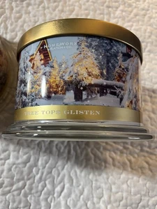 🎁HomeWorx von Harry Slatkin BAUMSPITZEN GLITZERNDE 4-Docht-Kerze 18 Unzen Brandneu🎁 - Bild 1 von 9