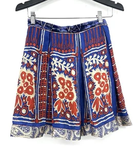 Falda Boho Anna Sui Plisada Multicolor Talla 2 - Imagen 1 de 10