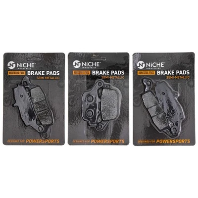 Conjunto de pastilhas de freio NICHE para Suzuki SV650 SV650A 59302-33890 dianteiro traseiro semi-metálico - Imagem 1 de 4