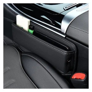 Organizador de huecos de asiento de coche, caja de almacenamiento de asiento de coche de cuero premium, ajuste de vehículo... - Imagen 1 de 6