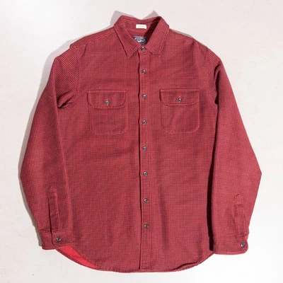 J Crew Gingham Heavyweight Chamois Buffalo Plaid Overshirt Work Shacket Men's LT - Image 1 of 4