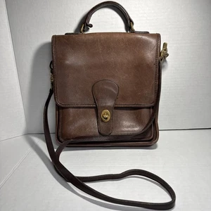 Borsa a tracolla Coach vintage in pelle marrone stazione senza borsa fob made in USA fine anni 80? - Foto 1 di 24