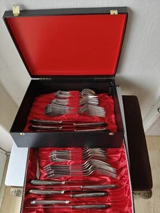 WMF 90 Silber Fächermuster Vorspeise/Kaffee - Besteck für 12 Personen 49 Teile - Bild 1 von 12