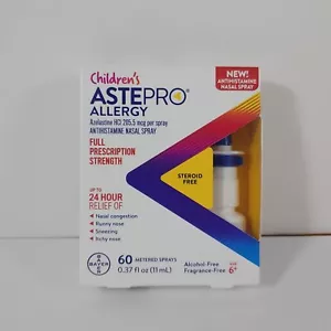 Children’s ASTEPRO ALLERGY Antihistamine Nasal Spray Relief 60 Sprays EXP 12/24 - Picture 1 of 3