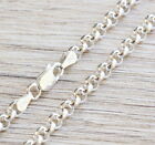 NEW SOLID CHAIN NECKLACE STERLING SILVER 925. 65cm, 25.6" SALE ! ITALY MADE