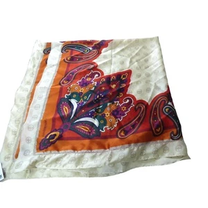 Bufanda estampada con borde de cachemira con logotipo de Giani Bernini, multineutral: 36""L x 36""W - Imagen 1 de 9