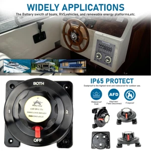 AU Dual Battery Switch -Isolator Kill Switch Caravan Boat RV Battery 1/2 or Both - Picture 1 of 11