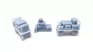 USA Made - N Scale Luggage Cart Kit - 5 Piece Set 1601987 - Picture 1 of 3