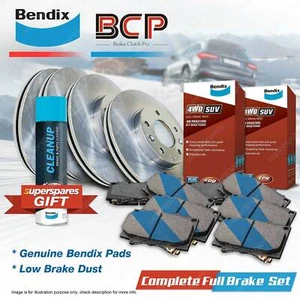F + R BCP Brake Rotors Bendix 4WD Pads for Toyota Landcruiser FZJ80 HDJ80 HZJ80 - Picture 1 of 4