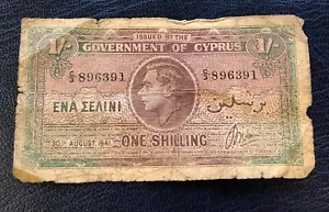 1941 Cyprus 1 Shilling - Picture 1 of 6