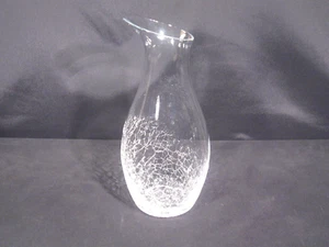 Pier 1 Angled Rim Crackle Open Clear Carafe - Picture 1 of 13