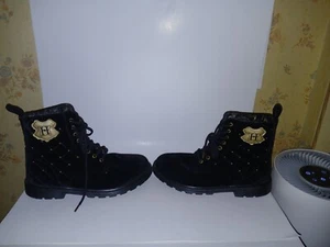 Harry Potter Quilted Combat Boots Size 10 Womens 8.5 Mens Bioworld Warner Bros - Picture 1 of 14