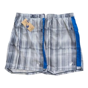 Lote de 2 Pantalones Cortos Deportivos Atléticos Asics Para Hombres 2XL Gris Listo 7" Forrados entrepierna Nuevos - Imagen 1 de 7
