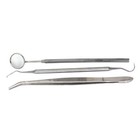 10 set BASIC EXAMINATION DENTAL KIT SET OF 3 HYGIENE KIT mirror explorer tweezer