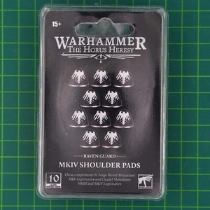 Raven Guard MKIV Shoulder Pads OOP #15537 Warhammer The Horus Heresy Forge World - Picture 1 of 3