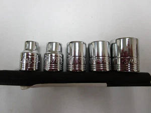 SK 4665, 5-pc., 3/8" drive, Standard, 12 pt, SAE Socket Set-USA! (5/16-3/4") - Picture 1 of 7