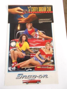 1992 SNAP-ON TOOLS Collectors 22" Pin-Up 12-Month Calendar Unused 57 Chevy - Picture 1 of 8