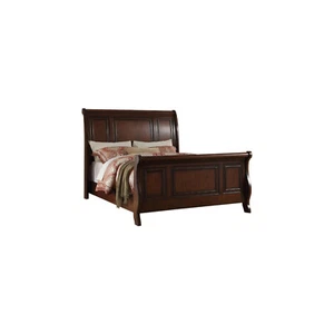 BenJara Marvelous Wooden Queen Bed, Antique Cherry Finish - Picture 1 of 4