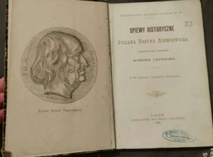 1895 | SPIEWY HISTORYCZNE Julian Ursyn Niemcewicz Polish book Hardcover - Imagen 1 de 7