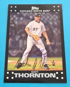 Matt Thornton handsignierte 2007 Topps #224 Chicago White Sox Autogrammkarte - Bild 1 von 3