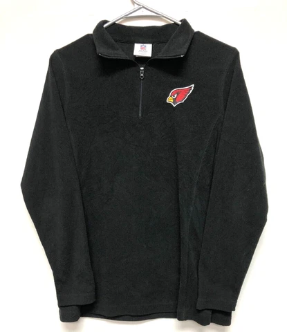 NFL Womens Black Pullover 1/4 Zip Fleece Sweater Arizona Cardinals - Size M Cover