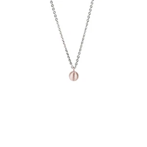 Ernstes Design Anhänger Edelstahl Rotgold beschichtet Kugel AN495 ohne Kette - Bild 1 von 3