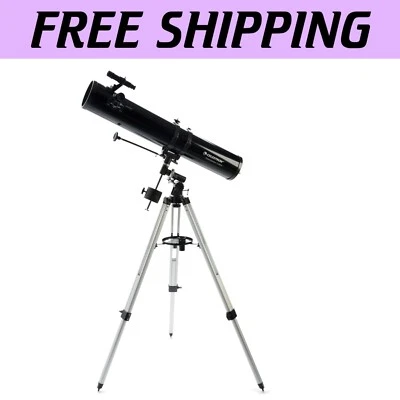 Compact PowerSeeker 114EQ Telescope with 3x Barlow and Two Eyepieces - Portable - Image 1 of 4